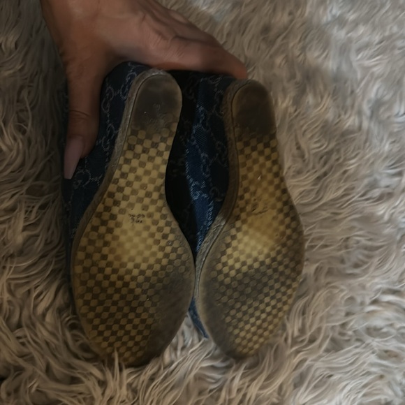 Gucci logo denim wedge Charlotte 39.5 - Picture 15 of 15